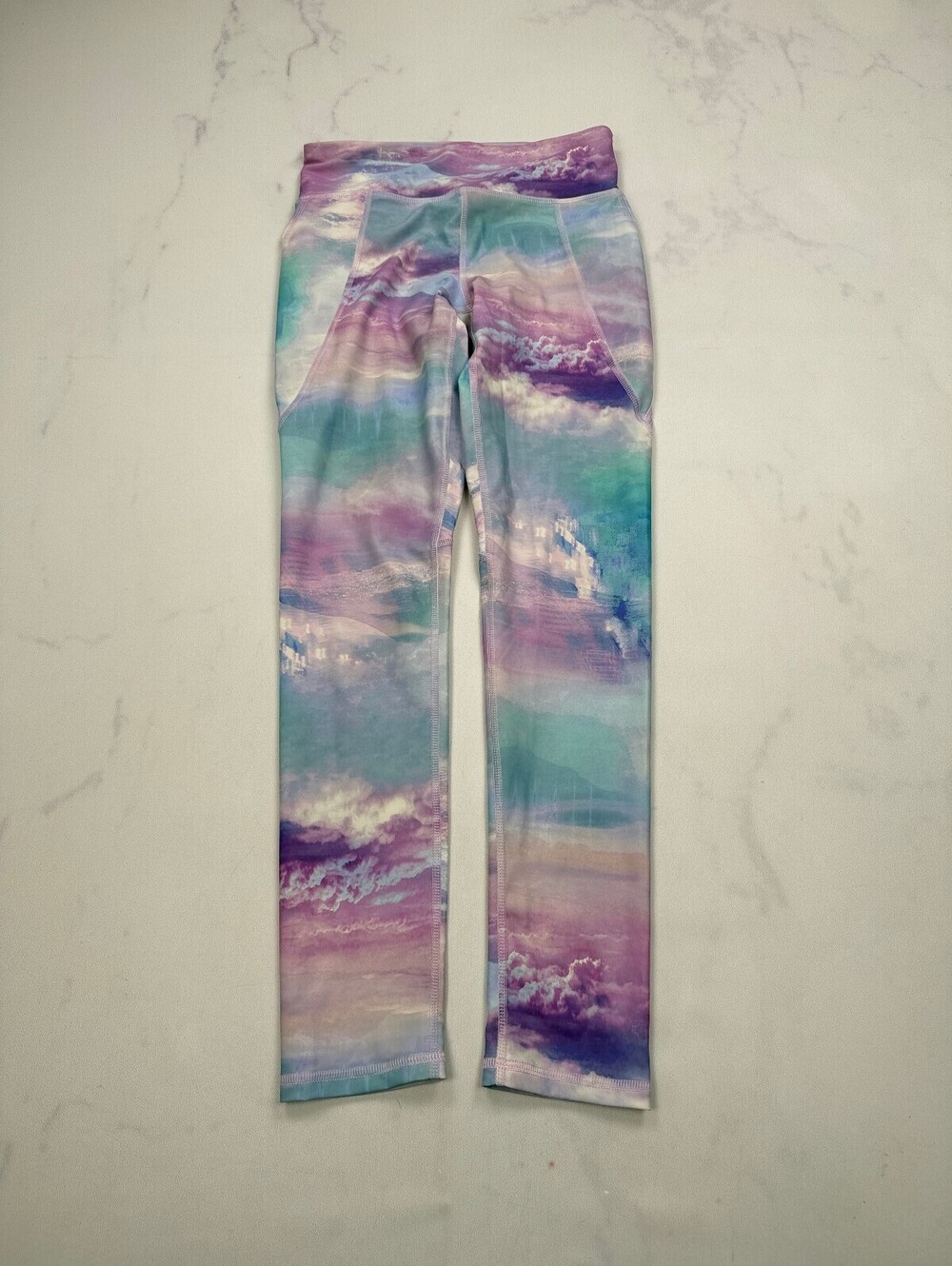 Old Navy Powersoft Leggings Pastel Purple 2010s Street Style - Girls L (10-12)